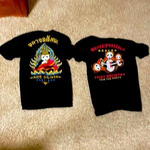 2 riot society graphic tees